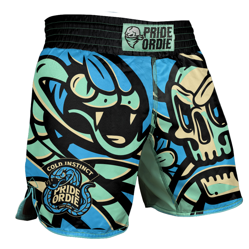 Pride Or Die Cold instinct MMA Shorts - blue